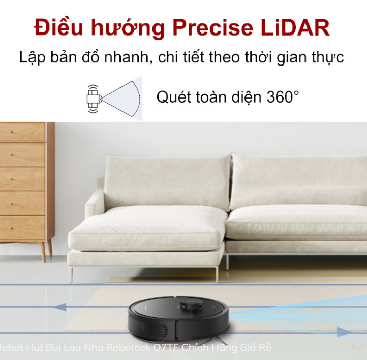 Robot Hút Bụi Lau Nhà Roborock Q7TF
