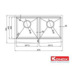 Chậu rửa bát Workstation Sink – Apron Sink KN8751DA Curve