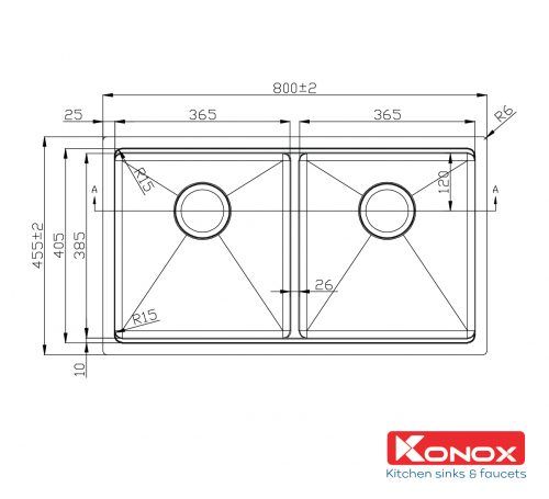 Chậu rửa bát Workstation Sink – Undermount Sink KN8046DUB