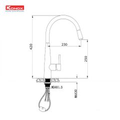 Vòi rửa bát dây rút KN1901N