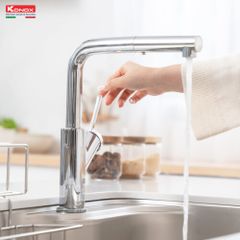 Vòi rửa bát dây rút Artan Chrome