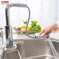 Vòi rửa bát dây rút Artan Chrome