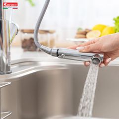 Vòi rửa bát dây rút Artan Chrome