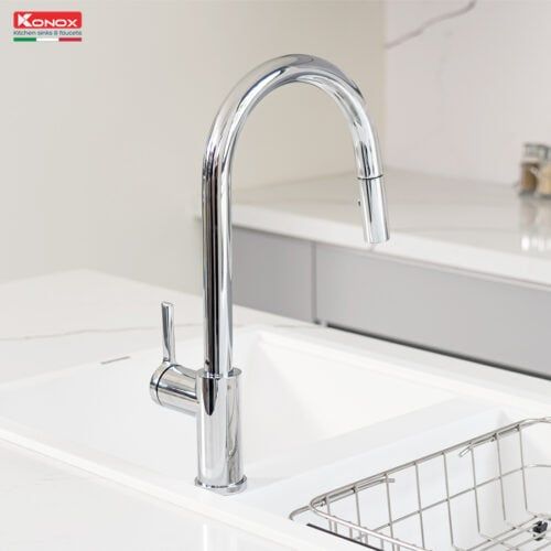Vòi rửa bát dây rút Alto Chrome