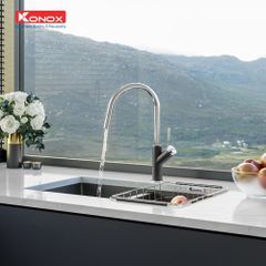 Vòi rửa bát dây rút Ponte Black