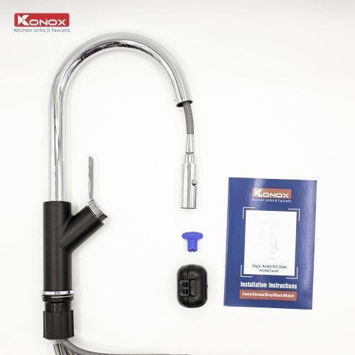 Vòi rửa bát dây rút Ponte Black