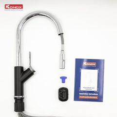 Vòi rửa bát dây rút Ponte Black