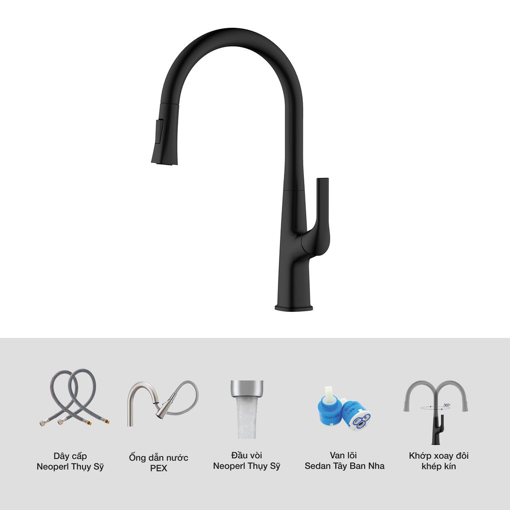 Vòi rửa bát Kluger KLF0002B