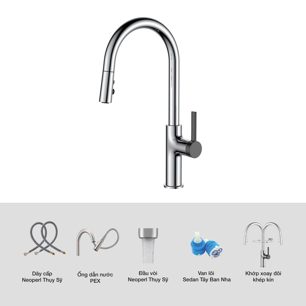 Vòi rửa bát Kluger KLF0005C