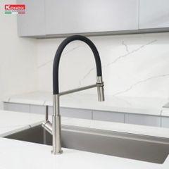 Vòi rửa bát thân mềm Tema Nickel