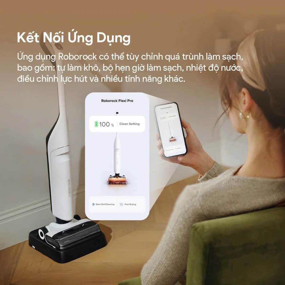 Roborock Flexi Pro – Máy hút bụi lau nhà khô & ướt thông minh