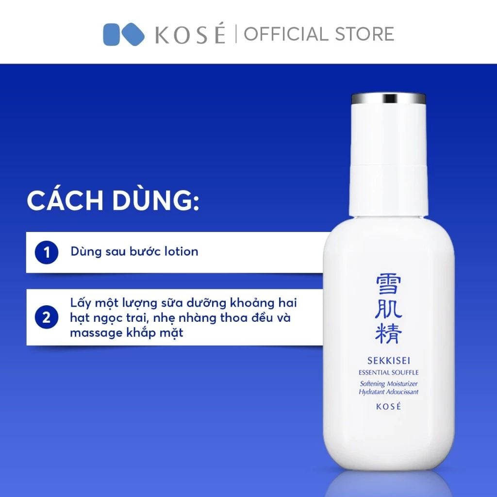 Sữa Dưỡng Cô Đặc KOSE SEKKISEI ESSENTIAL SOUFFLE (120ml)
