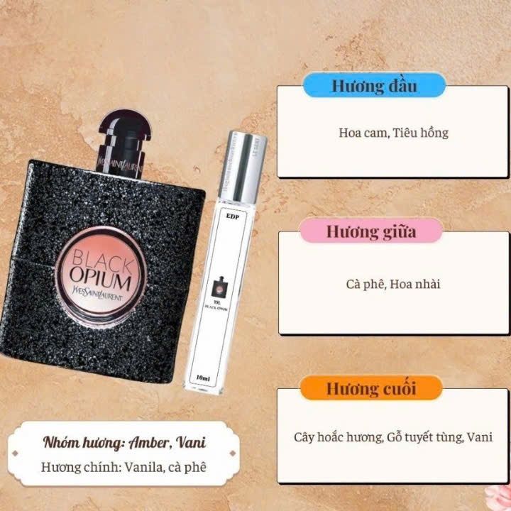 Aroma Beautiful Girl Nước Hoa Nữ Bản Dupe Sang Trọng Lấy Cảm Hứng Từ Mùi Black Opium Gợi Cảm, Nữ Tính