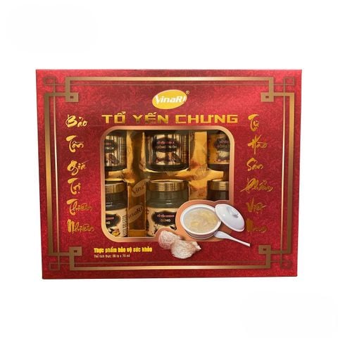 Hộp Tổ Yến Sào VinaRich Khánh Hoà Chưng Sẵn Mix 6 Vị