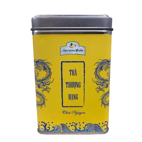 Hộp Trà Thái Nguyên QT15 - 100gram Hộp Rồng Vàng Trà Sạch Tân Cương Xanh