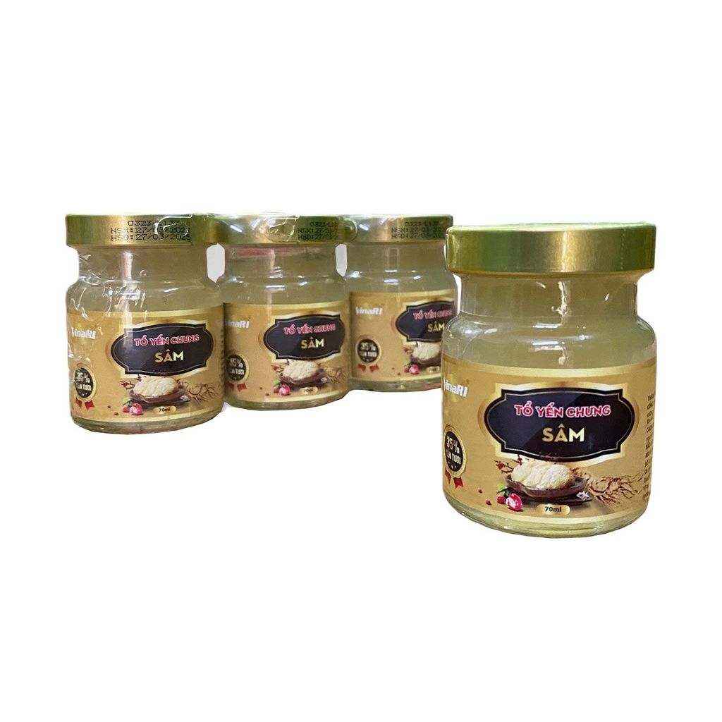 Hũ Yến Sào VinaRich Khánh Hòa Chưng Sẵn Nhân Sâm