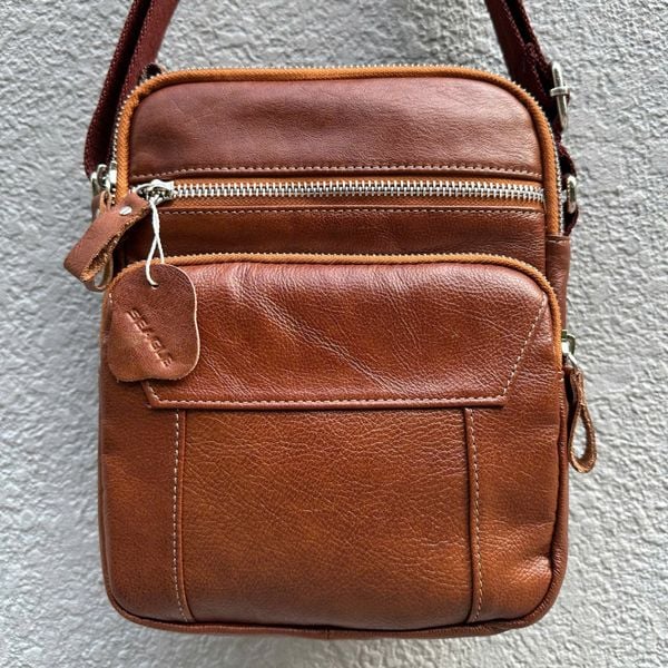  Túi nam đeo chéo da bò thật SB04 