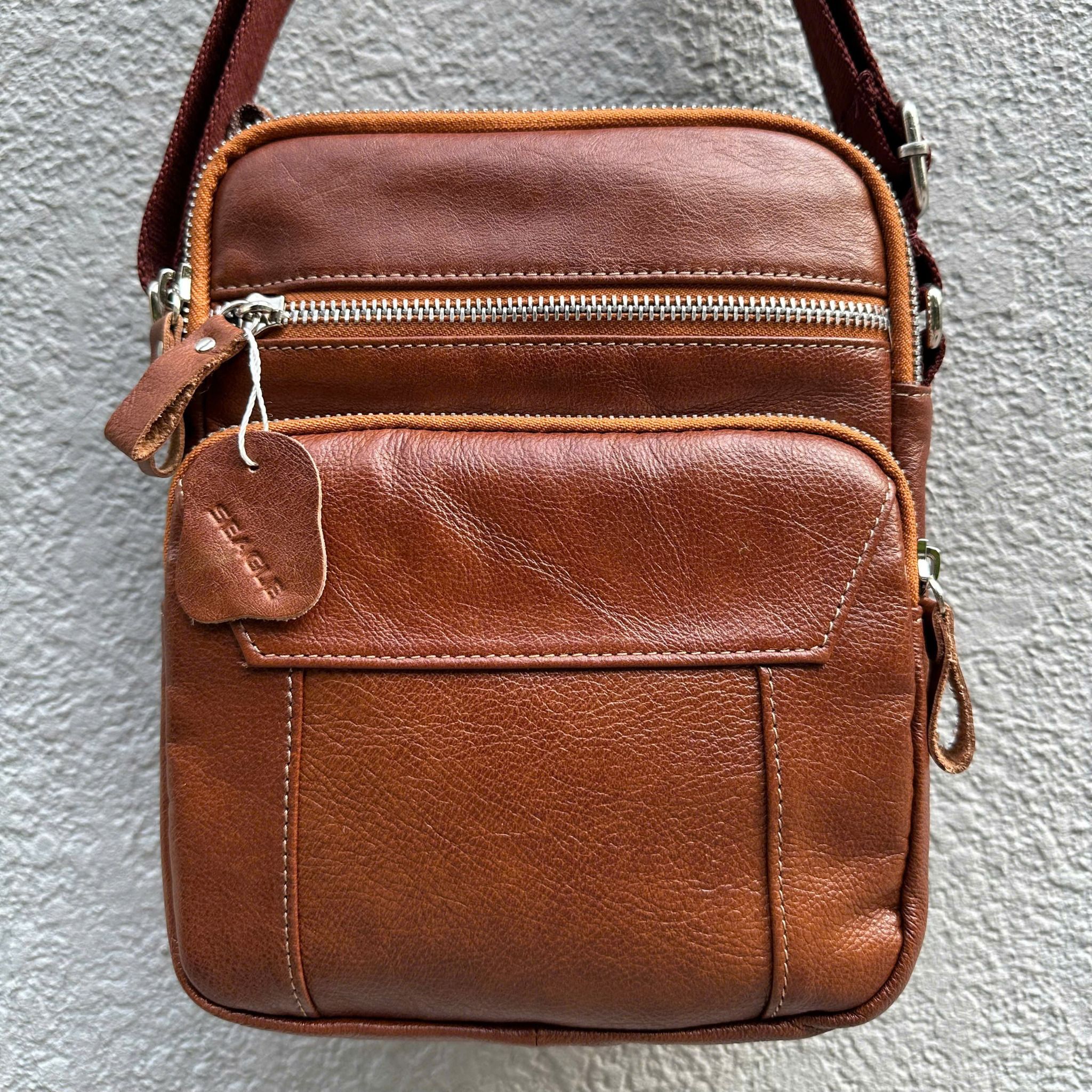  Túi nam đeo chéo da bò thật SB04 