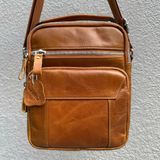  Túi nam đeo chéo da bò thật SB04 