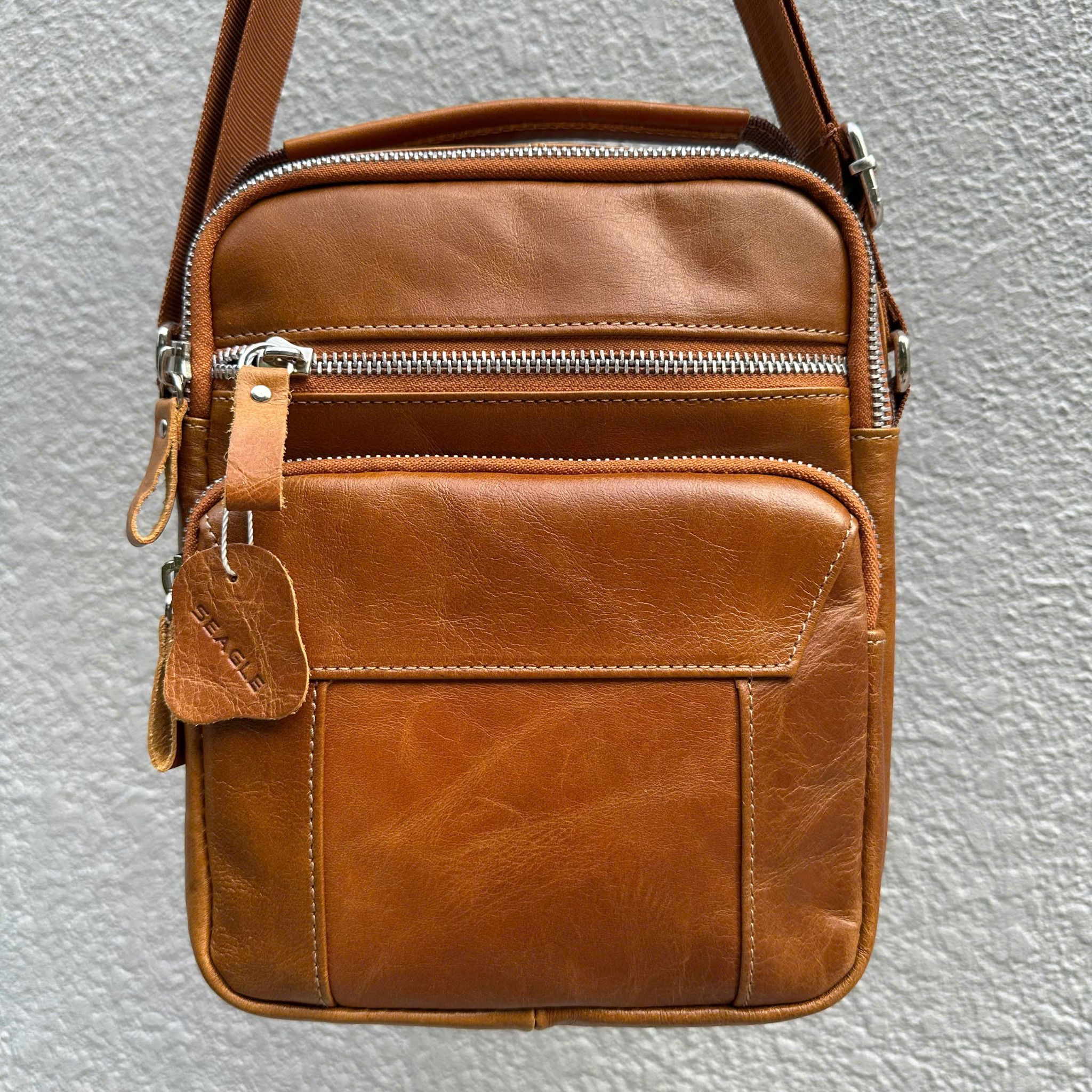  Túi nam đeo chéo da bò thật SB04 