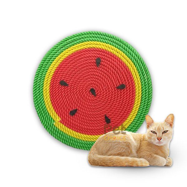 Bàn cào móng cho mèo hình dưa hấu đường kính 25cm