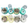 Bát chén ăn hai ngăn hình tai mèo kèm chén inox và bình uống tự động cho chó mèo