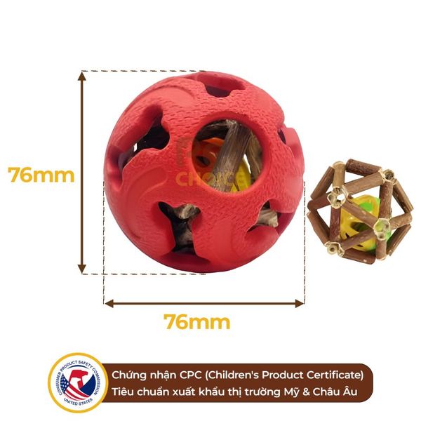 Bóng khung xương cao su có cỏ mèo