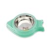 Bát ăn uống đơn hình cá kèm chén inox dành cho chó mèo