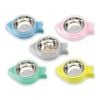 Bát ăn uống đơn hình cá kèm chén inox dành cho chó mèo