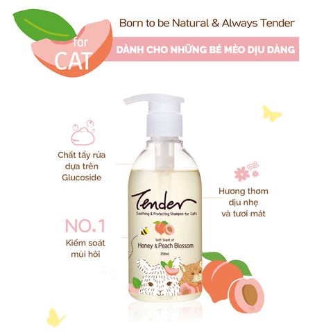 Sữa tắm TENDER cho mèo chai 250ml