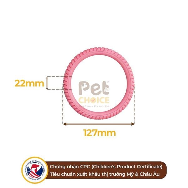 Vòng ném cao su huấn luyện chó nhựa dẻo