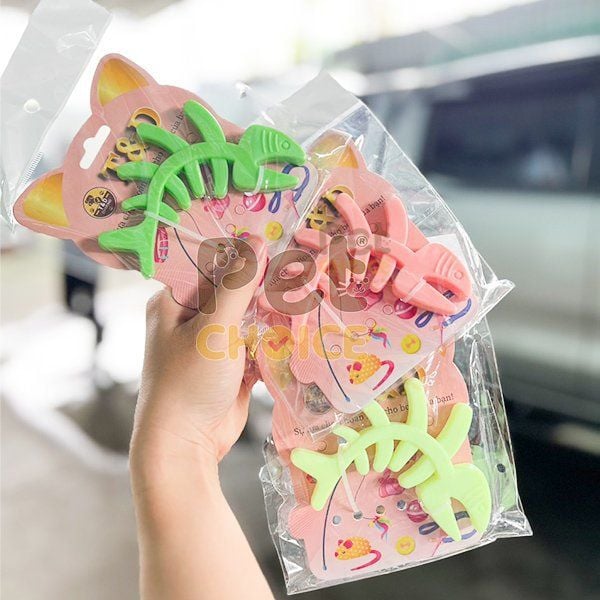 Đồ chơi xương cá cao su cho thú cưng nhai gặm giảm stress