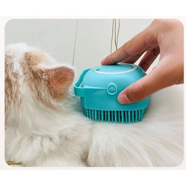 Bàn chải tắm silicon tạo bọt cho thú cưng