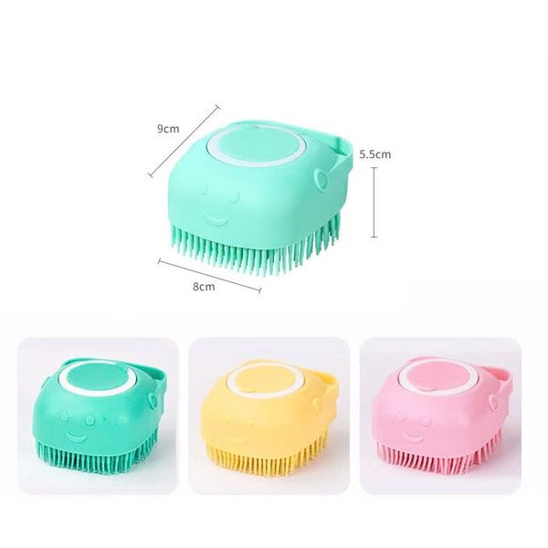 Bàn chải tắm silicon tạo bọt cho thú cưng