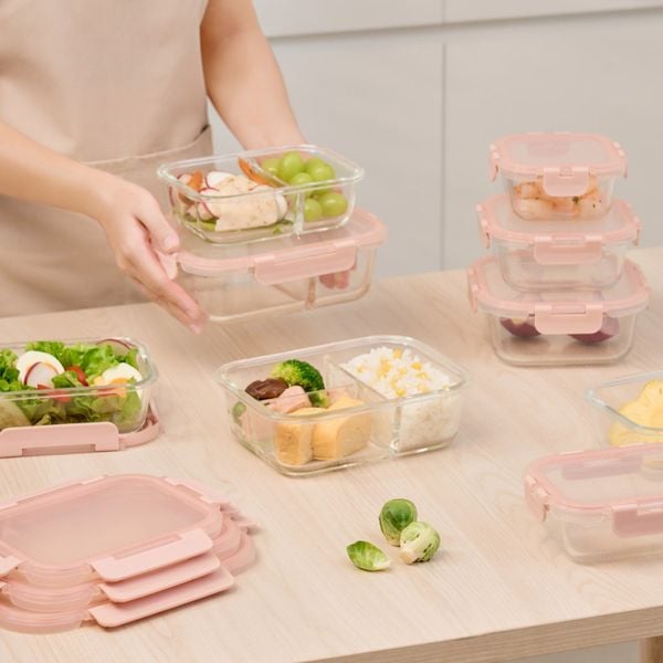 hộp thủy tinh có nắp kín