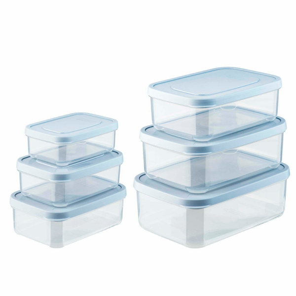  Bộ 6 hộp thực phẩm chữ nhật Hokkaido 500-750-1000-1500-2000-2500ml 