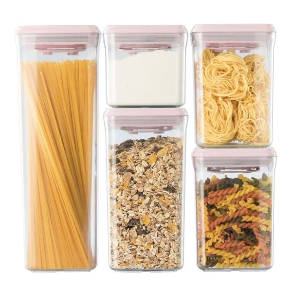  Bộ 5 hộp đựng thực phẩm khô Hokkaido 500ml, 1000ml (x2), 1400ml, 2100ml 