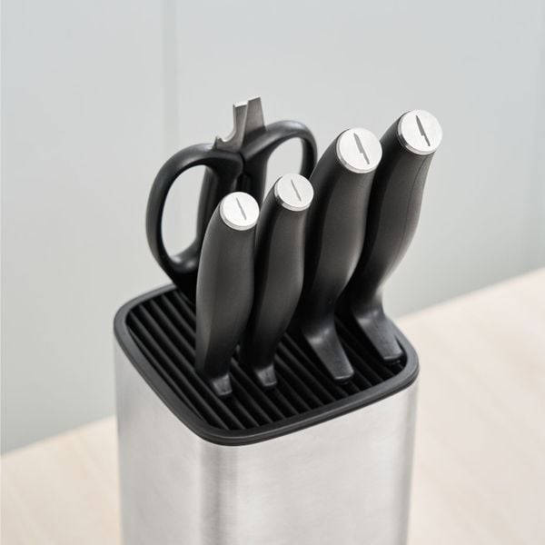  Sakai Plain kitchen knife set with block 