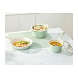  Bộ nồi chảo vân đá Omi Simple (Chảo rán 20 cm, Nồi 20 cm, Quánh vân đá 18 cm) - Xanh bạc hà 