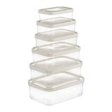  Bộ 6 hộp thực phẩm chữ nhật Hokkaido 500-750-1000-1500-2000-2500ml 