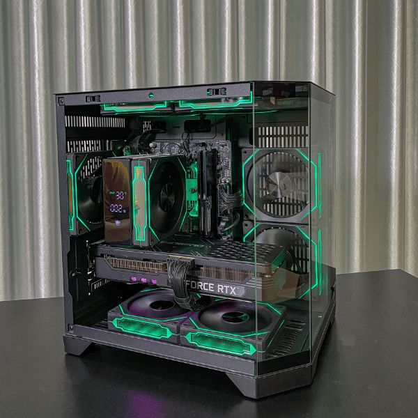 CASE PC Gaming (GB124B762) : B760M/i5 12400F/RAM 16GB/RTX 3070Ti 8GB Likenew /Tản khí đồng hồ LED