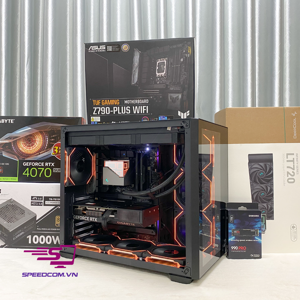 Case PC Gaming (GB146Z79N3) Z790 TUF Plus /  i5 14600KF / Ram 32G Corsair / RTX 4070 Super 12GB / DEEPCOOL LT720