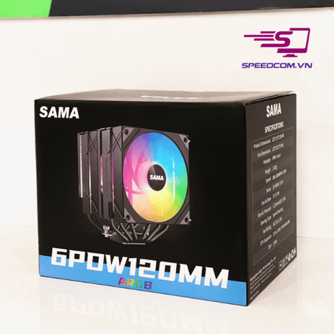 Tản nhiệt khí SAMA 6PDW 120MM ARGB