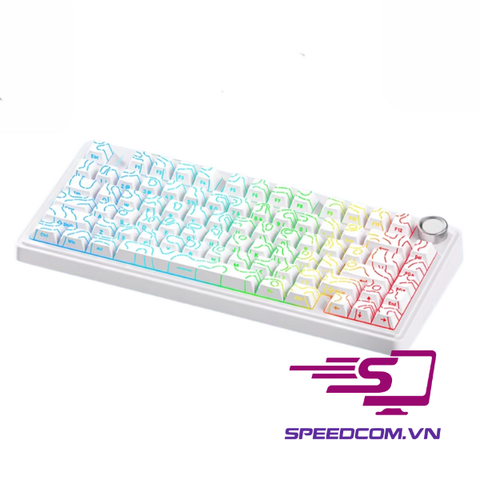 Bàn phím cơ AULA F75 PRO White Countour