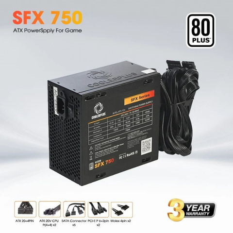 Nguồn máy tính Cooler Plus SFX750 (80 Plus)