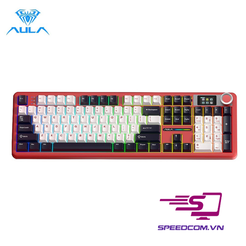 Bàn phím cơ AULA F108 PRO (Black/Red)