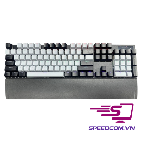 Bàn phím cơ gaming SPARTAN TC3218 Black Gray (Blue Switch LED Rainbow)
