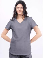 WAT02 - ZIP POCKET V-NECK UNIFORM TOP