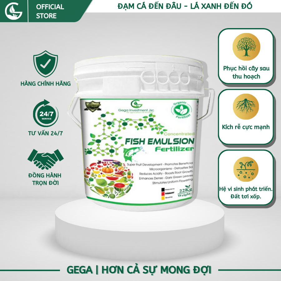 Phân bón FISH EMULSION - Đạm Cá Cô Đặc -Dưỡng Cây - Kích Rễ Cực Mạnh - Đất Tơi Xốp - Hệ Vi Sinh Phát Triển