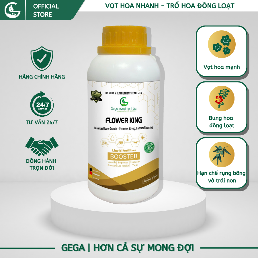 Phân bón FLOWER KING - Vọt Hoa Mạnh-Bung Hoa Đồng Loạt-Hạn Chế Rụng Bông Và Trái Non
